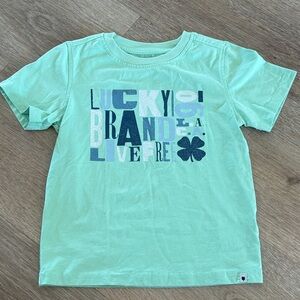 Lucky Brand Kids Mint “Live Free” Graphic Tee, Size 5